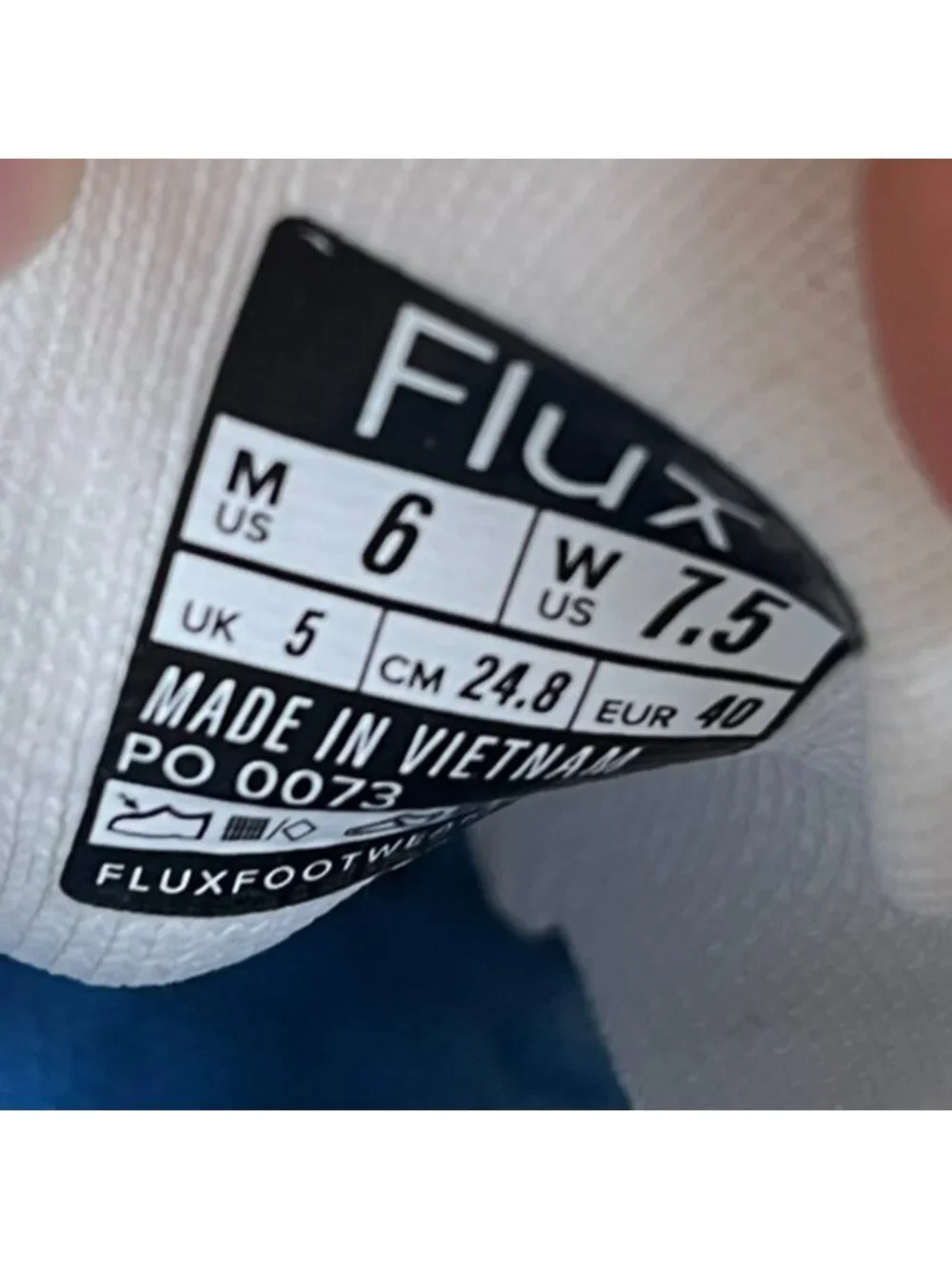 Flux Footwear Adapt Trainer White Womens Size 7.5 Athletic Knit Shoes Sneakers